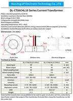 NJXSE DL-CT08CHL18 Micro Precision Current Transformer 1000/1 2000/1 10A 20A 30A 50A 100A AC High Quality Current Transformer CT