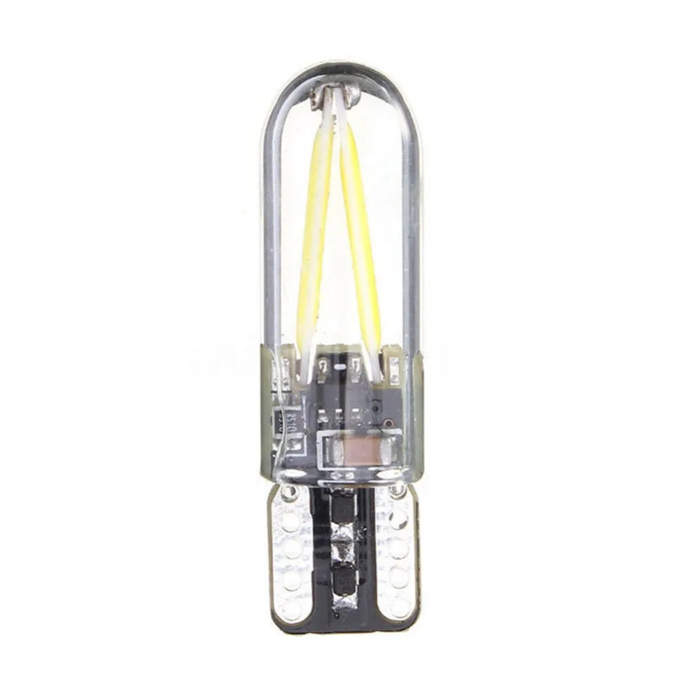 2pcs LED T10 W5W COB LED CANBUS Silica Bright Glass License Light Bulbs 194 168 DC 12v White Bulbs Car Clearance Lights Bulbs