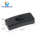 2PCS Light Switch AC 0-250V 6A Lnline ON/OFF Table Desk Lamp Cord Cable Toggle Rocker Switches Control For LED Lighting