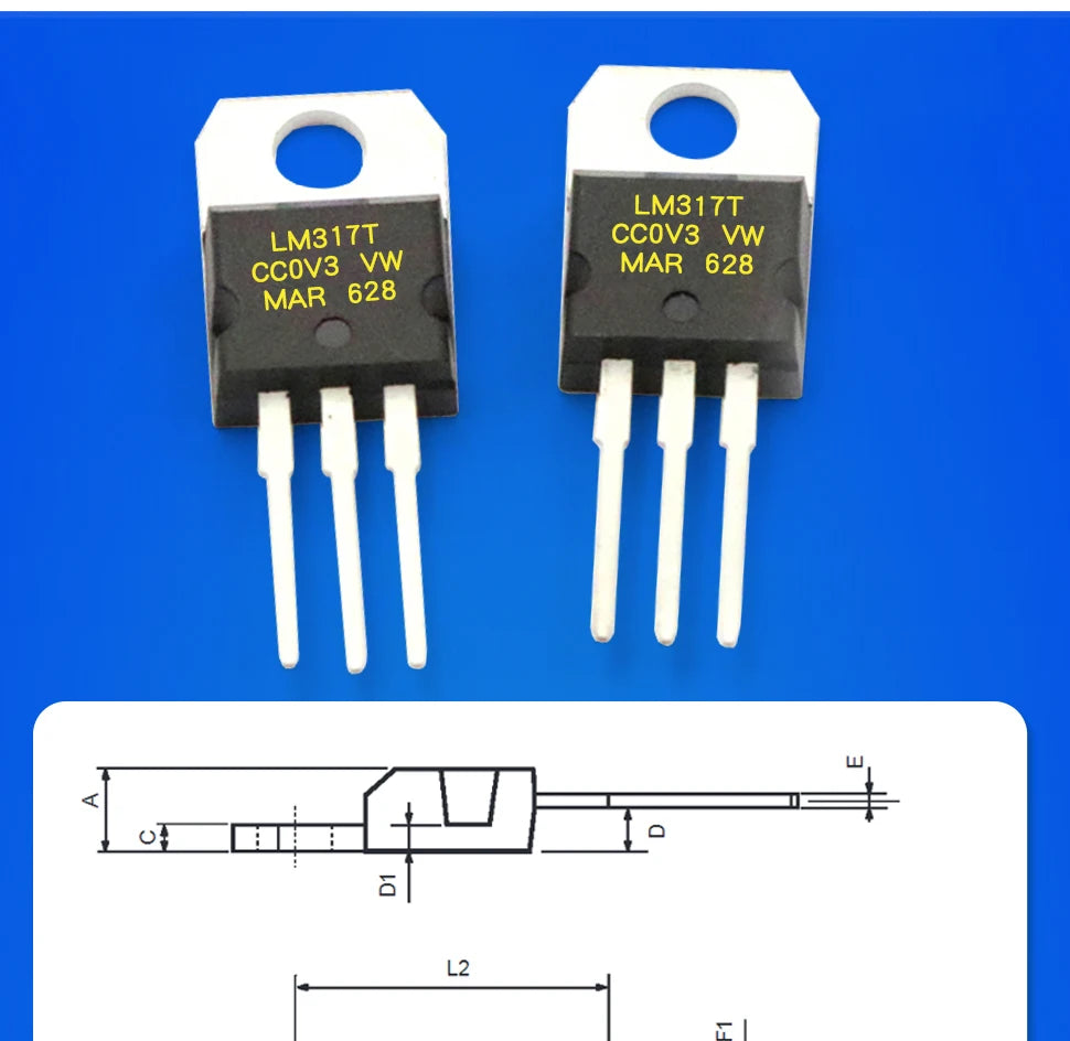 10Pcs LM7805CT CJ78M05 LM317BTG LM7905CT LM317T L7812CV LM317AT L7915CV TO220 L7805CD2T Voltage Regulator IC 5V 1.5A TO-220