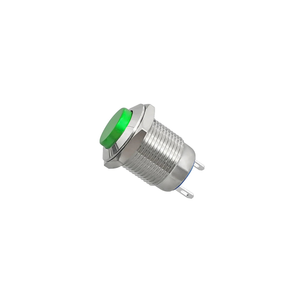 1 PCS 12mm Waterproof Momentary High Round Metal Push Button Switch Car Start Horn Speaker Bell Automatic Reset