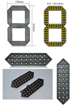 12 Inch 7 Segment Outdoor Waterproof Digital Number Board For LED Gas Station Electronic Fuel Price Time And Temp Sign