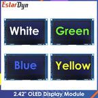 2.42 inch 2.42" OLED Display Module 128x64 LCD HD Screen Module SSD1309 7 Pin SPI/IIC I2C Serial Interface for UNO R3