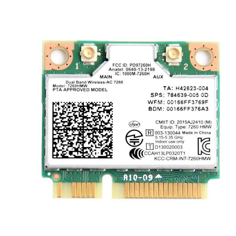 1200Mbps Dual Band 802.11AC  for Intel7260 7260AC 7260HMW 2.4/5GHZ 867M Wifi Bluetooth 4.0 Mini PCIe Wireless Network Wlan Card