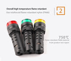 AD16-16SM 2V 24V 110V 220V 380V Flash Led Alarm Indicator Light Buzzer LED Active Buzzer Beep Alarm Indicator Red Green Yellow