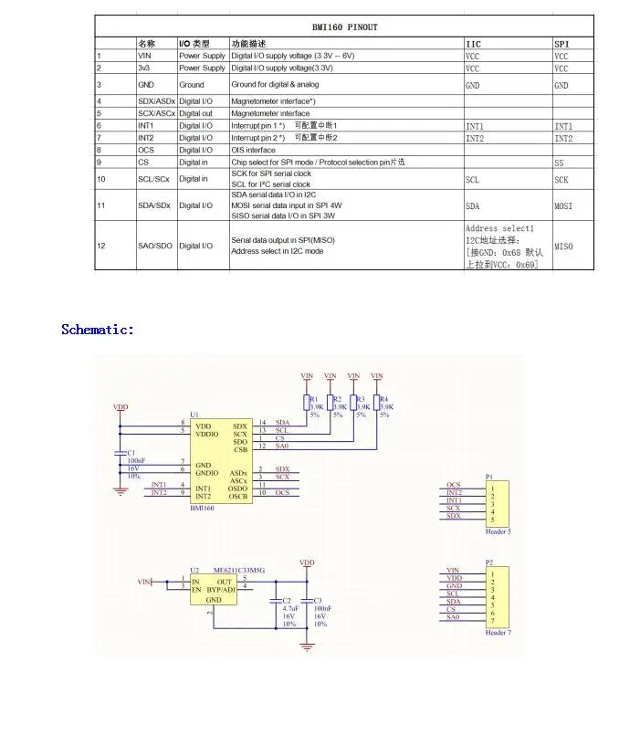 Estardyn BMI160 Latest Stance Accelerometer Gyroscope module 6 Dof inertial Measurement Sensors