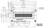 Hot Sale COB 16 PINS 84x44mm 5V Panel Balck Screen 16x2 LCD Display Module 16*2 1602 Charcter OLED