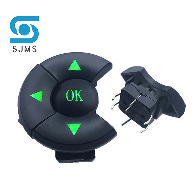 1set A14 cap 5 way direction Combination switch with Arrow OK button 12*12*7.3mm DIP with light Micro Tactile Button switch
