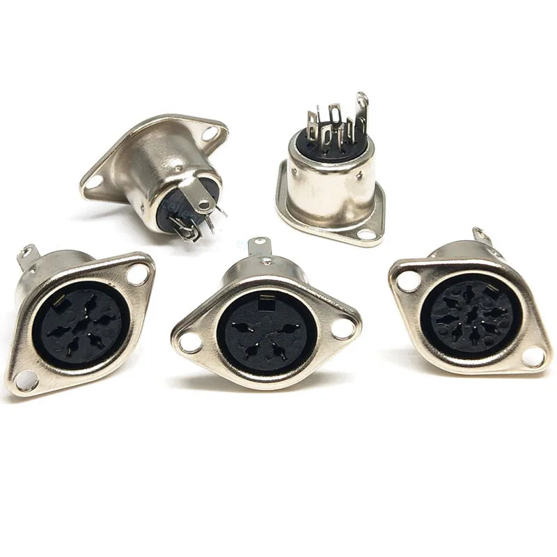 5/10Pcs Keyboard Socket DIN S Terminal Connector Female Jack Mount Adapter 3P 4P 5P 6P 7P 8P Computer MIDI Cable Solder Adapter