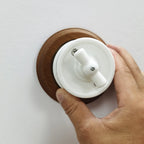 EU Ceramic Rotary Switch Wall Lamp Smart Light Knob Switch EU Socket 10A 250V For Home Decoration