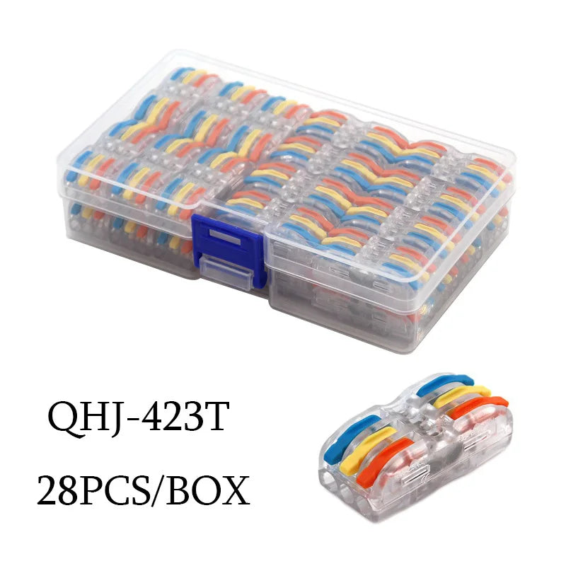 Mini Wire Electrical Connector Boxed 222 LED Strip Lighting Quick Connectors Universal Compact Conductor Push-in Terminal Blocks