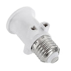PBT Fireproof  European Double EU to E27 LED Bulb Adapter 2EU Plug Converter Base Lamp Holder Screw Light Socket White