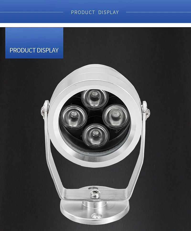 940nm 50m IR Distance 4PCS Array Led Waterproof CCTV Surveillance Camera Night Vision Fill Light Invisible Infrared Light