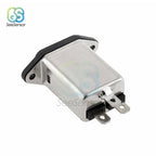 IEC Socket Panel Mount Power Line Power EMI RFI Filter AC 115V-250V 10A 50/60Hz CW1D-10A-T Suppressor Power Line Noise Filter