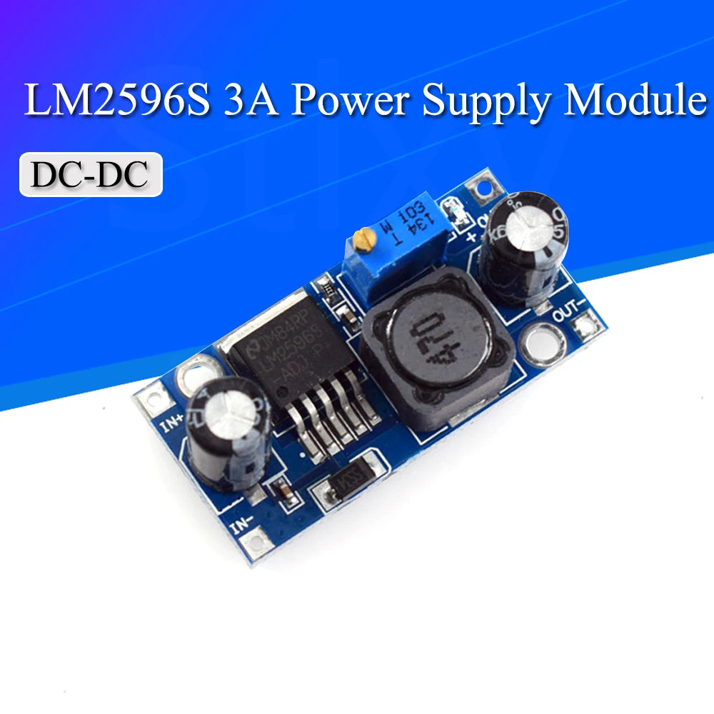 Stlxy LM2596 LM2596S ADJ Power supply module DC-DC Step-down module 5V/12V/24V adjustable Voltage regulator 3A DIP