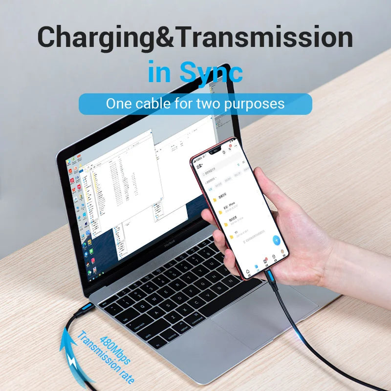 Vention Type C to Micro USB Cable Fast Charging Type-C Adapter for Samsung Huawei Xiaomi MacBook Pro OTG Mobile Phone Micro USB