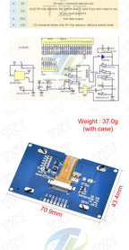 2.42 inch 2.42" OLED Display Module 128x64 LCD HD Screen Module SSD1309 7 Pin SPI/IIC I2C Serial Interface for Arduino UNO R3