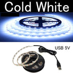 5M USB LED Strip Light 5V 3528 1 Meter 5 Meter White Warm White Pink Green Blue Red SMD RibbonKitchen Light Under Cabinet Lamp