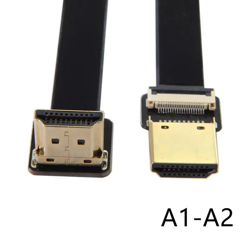 FPV Micro Mini HDMI-compat 90 Degree Connector FPC Flexible Flat HD Ribbon Cable FFC Pitch 20pin For Drone Gopro DSLR Gimbal Kit