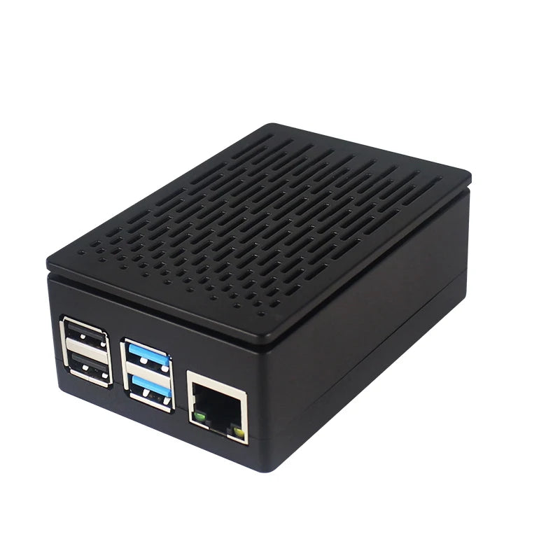 Raspberry Pi 4 Model B ABS Case Black Dual Use Shell Prectective Box with Cooling Fan for Pi 4 also support 3.5 inch Screen