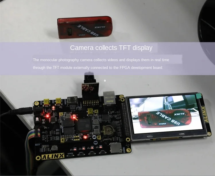 Alinx XILINX FPGA Black Gold Development Board Spartan-7 VIVADO AX7050 XC7S50FGG484 Companion video tutorial