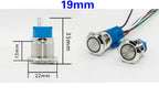 Button Switch 12/16/19/22mm Momentary Latching Fixed Push On Off Power Start Stop Electric LED Light 3V 6V 12V 24V 220V