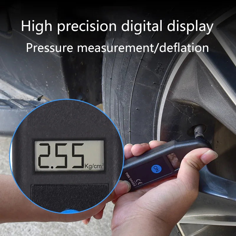 TG101 Digital Car Tire Tyre Air Pressure Gauge Meter LCD Display Manometer Barometers Tester For Car Truck Motorcycle Bike