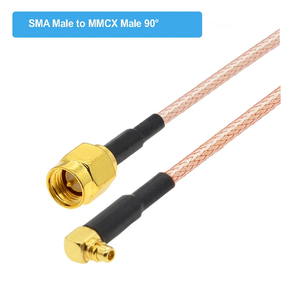 10PCS SMA Female Jack Bulkhead to MMCX Male Straight PLUG RG316 Pigtail RF Coaxial Cable MMCX to SMA Adapter Extension Cable
