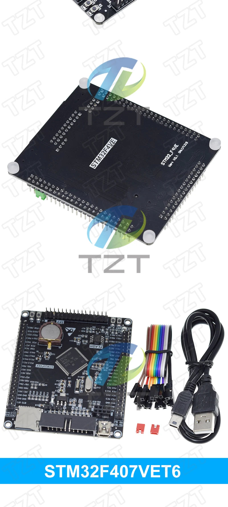 TZT 1/2/5pcs STM32F407VET6 STM Development Board Cortex-M4 STM32 minimum system learning board ARM core board