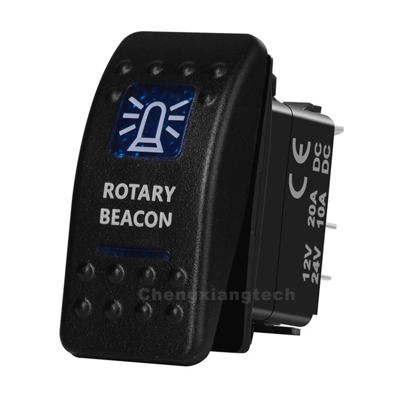 12V Marine Grade Rocker Switch SPST/ON OFF, DPDT/(ON) OFF (ON) Blue Led Light Bar for Carling ARB NARVA Replace Waterproof IP66