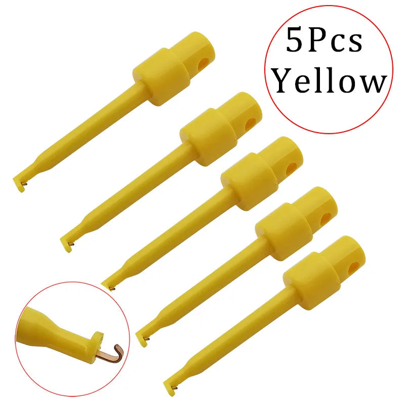 5Pcs 58mm Single Test Hook Clip Alligator Clips Test Probes Clamp For Electronic Testing Multimeter IC Grabber Probe Hooks