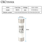 10Pcs 10*38 Fast blow Ceramic Fuse 10x38mm Fuse 500V  1A 2A 3A 4A 5A 6A 8A 10A 16A 20A 25A 32A  RO15 RT19 RT14 RT18