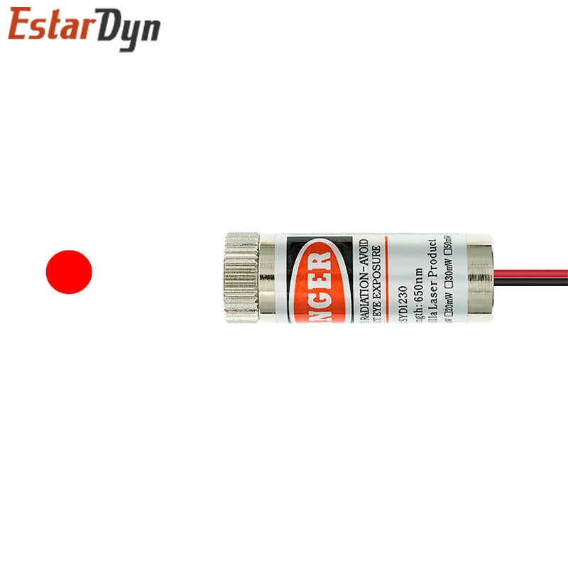 650nm 5mW Red Point / Line / Cross Laser Module Head Glass Lens Focusable Industrial Class