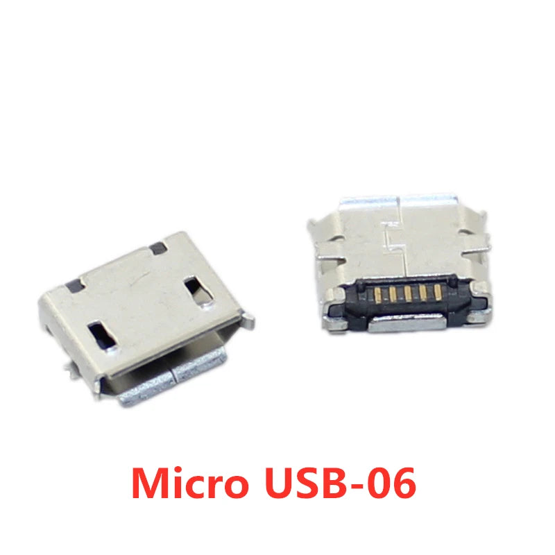 10pcs/Lot  Micro USB 5 Pin SMT Socket Connector Type B Female Placement SMD DIP USB Charging Connectors