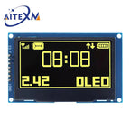 2.42 inch 2.42" OLED Display Module 128x64 LCD HD Screen Module SSD1309 7 Pin SPI/IIC I2C Serial Interface for Arduino UNO R3