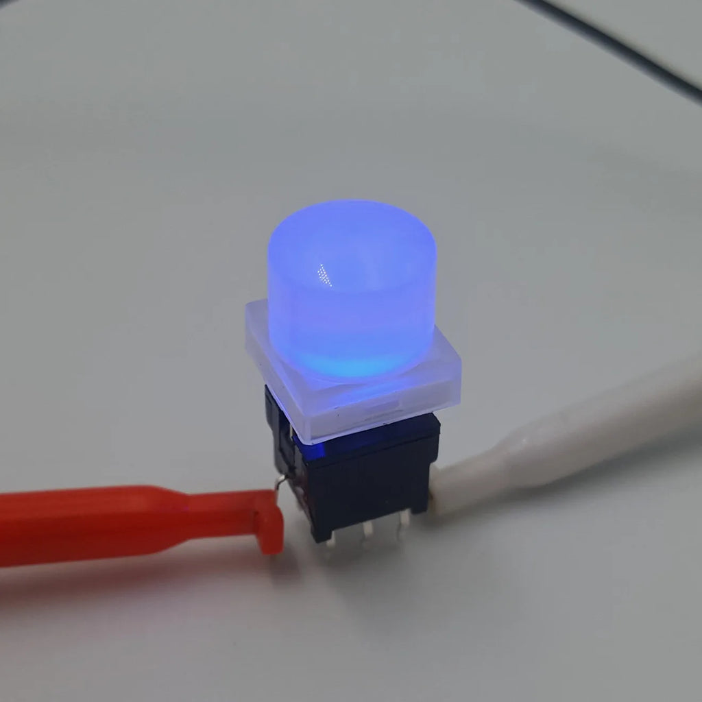 Honyone TS6-A Series Round Top 10mm Cap With LED 6+2 Pin DPDT PCB Mount Mini Push Button Switch
