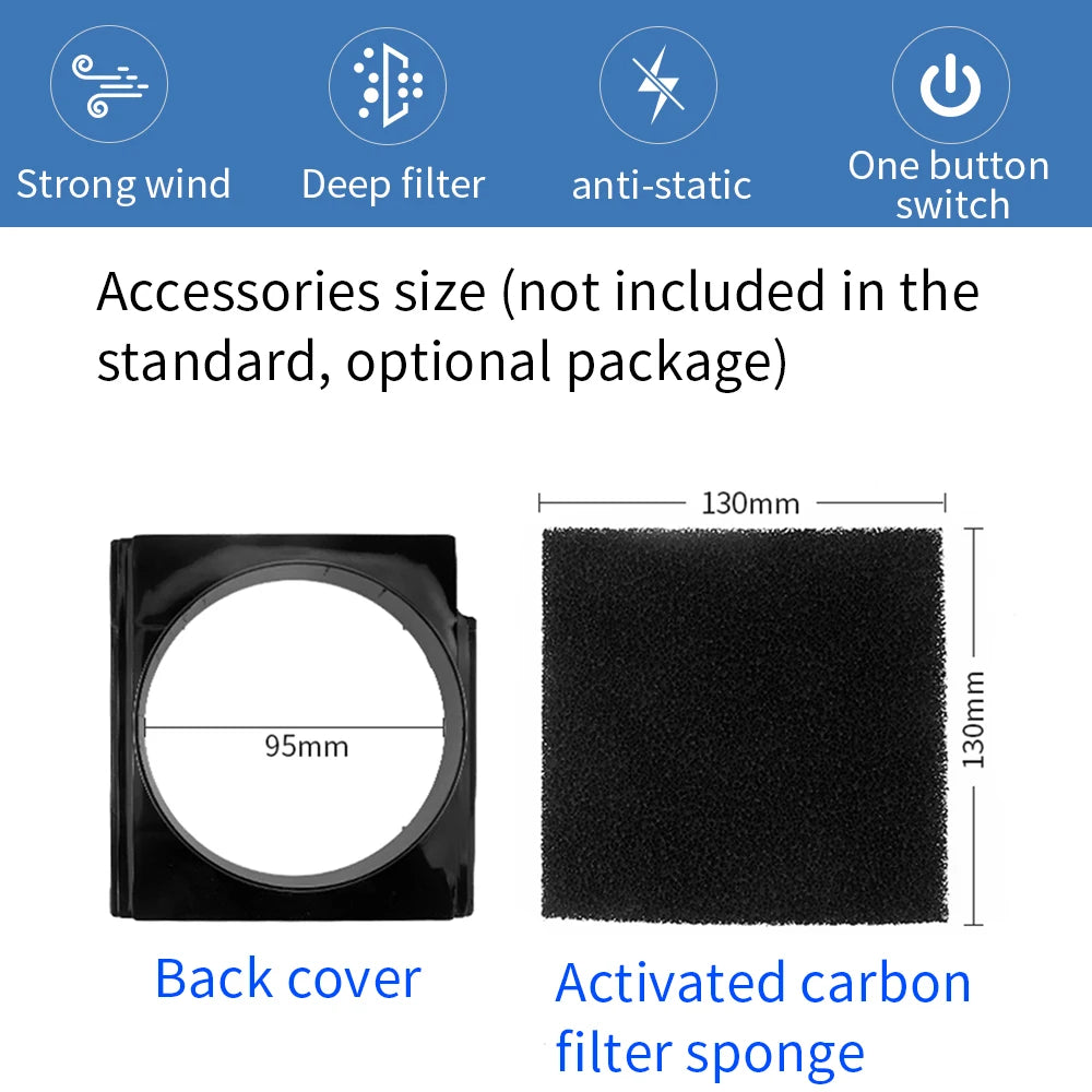 LUXIANZI 16/30/50/60w Solder Iron Smoke Absorber Set Smoking Instrument with Filter Sponge EU/US/UK Plug ESD Fume Extractor Kit