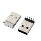 10/100PCS USB 2.0 Jack A Type Male Plug Connector USB AM 4pin Sink 1.2 DIP Cable Soldering