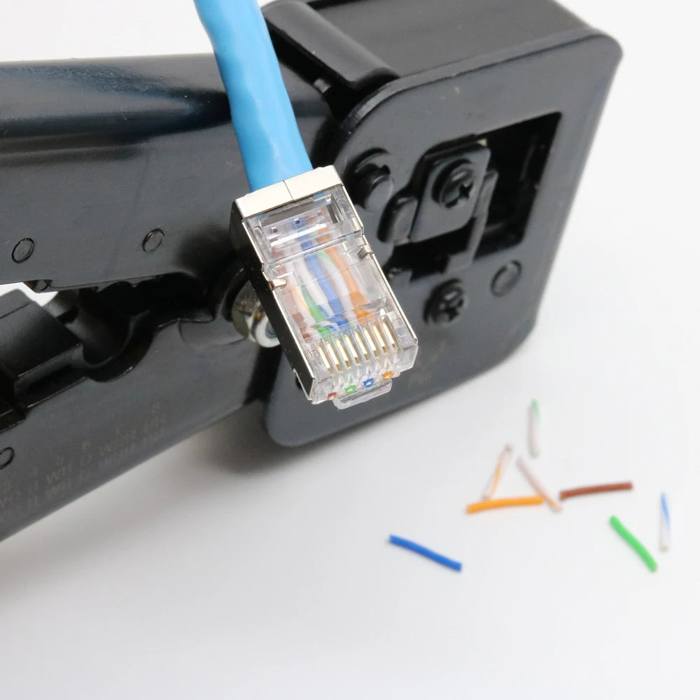 Xintylink RJ45 CAT6 Connector SFTP FTP STP Ethernet Cable Plug CAT5E CAT5 RG RJ 45 Network CAT 6 Metal Shielded Jack LAN 50U/6U