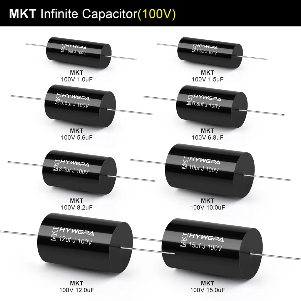 2Pcs MPT MKP 100V 250V Capacitor HIFI Axial Fever Crossover Coupling Frequency-Divided For Audio Capacitor Audiophile Speaker