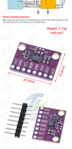 Gas Sensor Carbon Dioxide Detection Sensor Module CCS811 CO2 eCO2 TVOC Air Quality Detecting I2C Output CJMCU-811 For Arduino