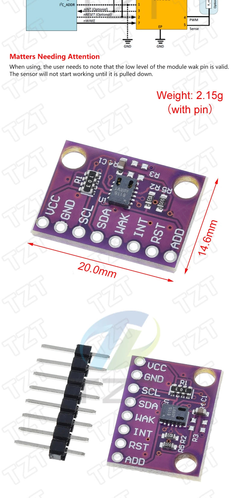 Gas Sensor Carbon Dioxide Detection Sensor Module CCS811 CO2 eCO2 TVOC Air Quality Detecting I2C Output CJMCU-811 For Arduino