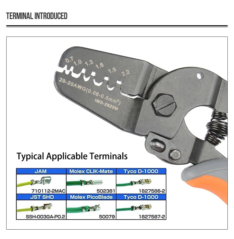 Crimping Tool Pliers JST XH-2.54 Crimping pliers for JST 2.54 2510 Connectors With Connector plug + needle +socket Header