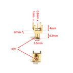 1PC MCX MMCX Male Female PCB Mount Straight RF Coax Connector Right Angle 90-Degree Goldplated Welding Terminal New