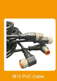 Cloweit M12 3 4 5 8 Pins PVC LED IP67 Sensor Cable Connector Type A Socket Plug 2m Waterproof  Male&Female Straight Angle