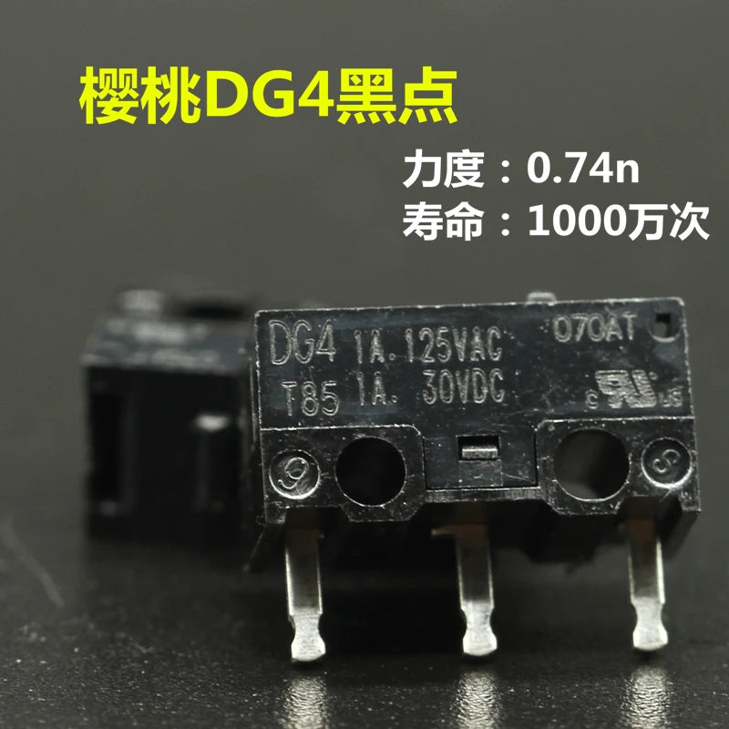 2pcs original German CHERRY Micro switch DG1 DG2 T85 black dot gray dot DG4 DG6 mouse micro button Universal Omron D2FC-F-7N 10M