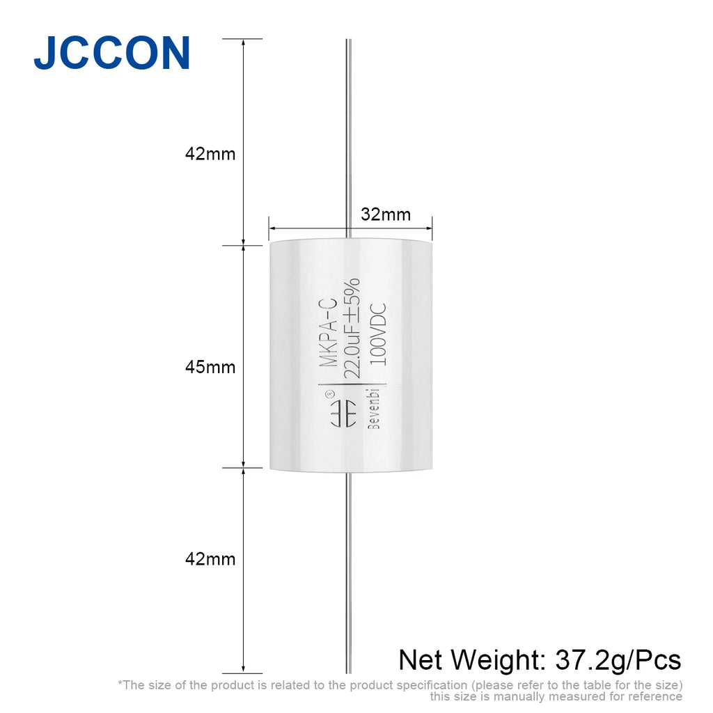 2Pcs MKP Capacitor 250V 0.22UF-68UF Frequency Divider Metallized Polypropylene Film HIFI Audio Fever Capacitor MKPA-C Series