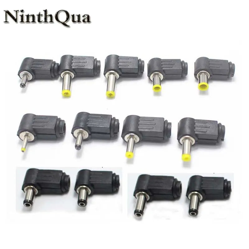 2PCS Male DC Power Plug Connector Angle 90 Degree L Shaped Plastic 5.5*2.5 5.5*2.1 4.8*1.7 4.0*1.7 3.5*1.35 3.5*1.1 2.5*0.7mm
