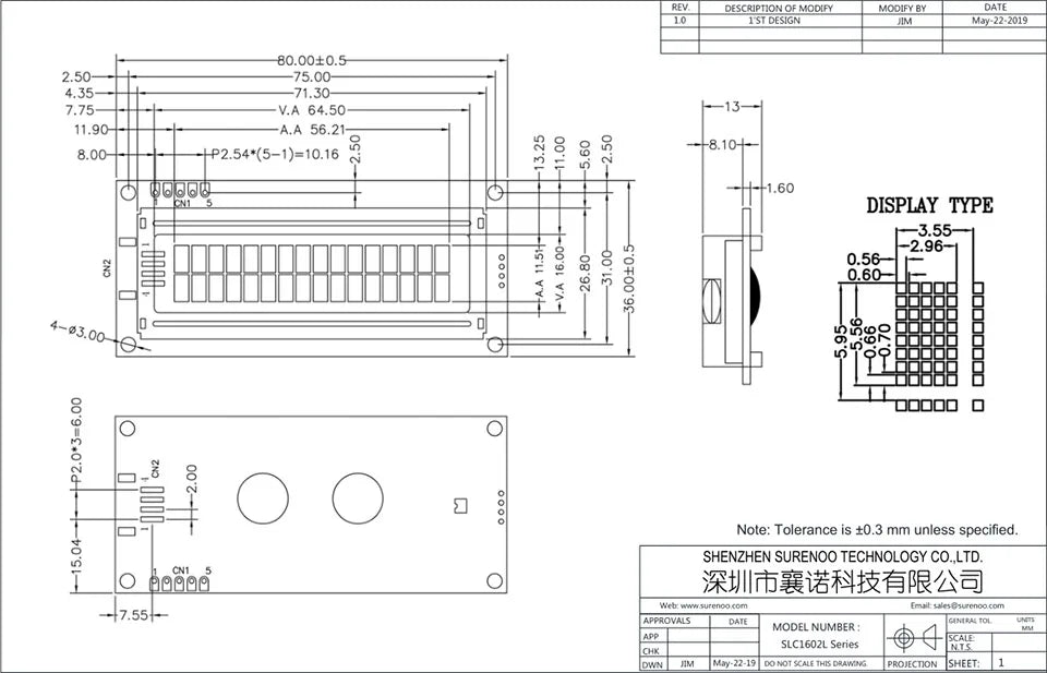 Grove 162 16X2 1602 3.3-5V Serial IIC I2C FSTN Positive Negative Character LCD Module Display Screen LCM Panel w/ RGB Backlight