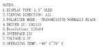 1.29 Inch OLED Module 1.29" 12864 Screen White 128X64 OLED LCD LED Display Module IIC SPI Interface CH1115 for Arduino